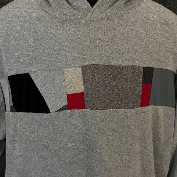 Zero Waste Daniel Hoodie XXL Gray ReRoll Patchwork Sustainable Made in USA RARE - Picture 5 of 10